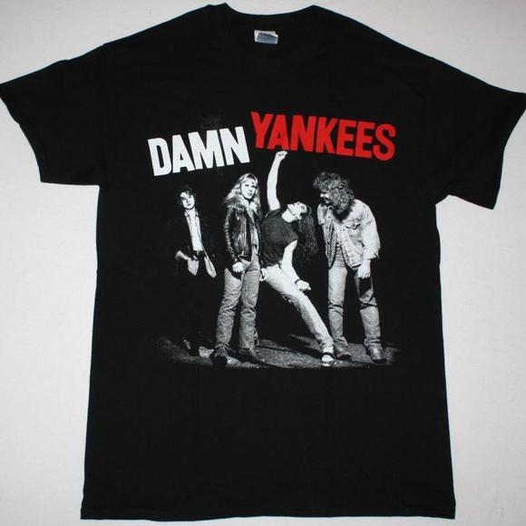 Damn Yankees Damn Yankees 1990 New Black T-Shirt - Picture 1 of 4